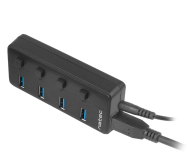 Hub USB NATEC HUB USB 3.0 MANTIS 2 4-PORTY Z WŁĄCZNIKIEM+ZASILACZ NHU-1557